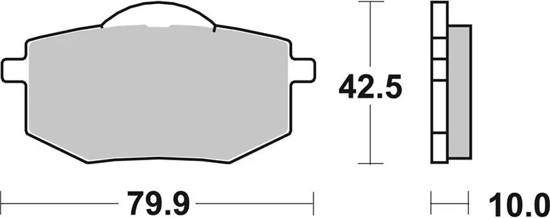 SBS brzdové destičky KH136 STREET STANDART keramické barva černá (SBS brzdové destičky KH136 STREET STANDART keramické barva černá)
