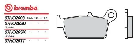 BREMBO brzdové destičky moto 07HO26SD