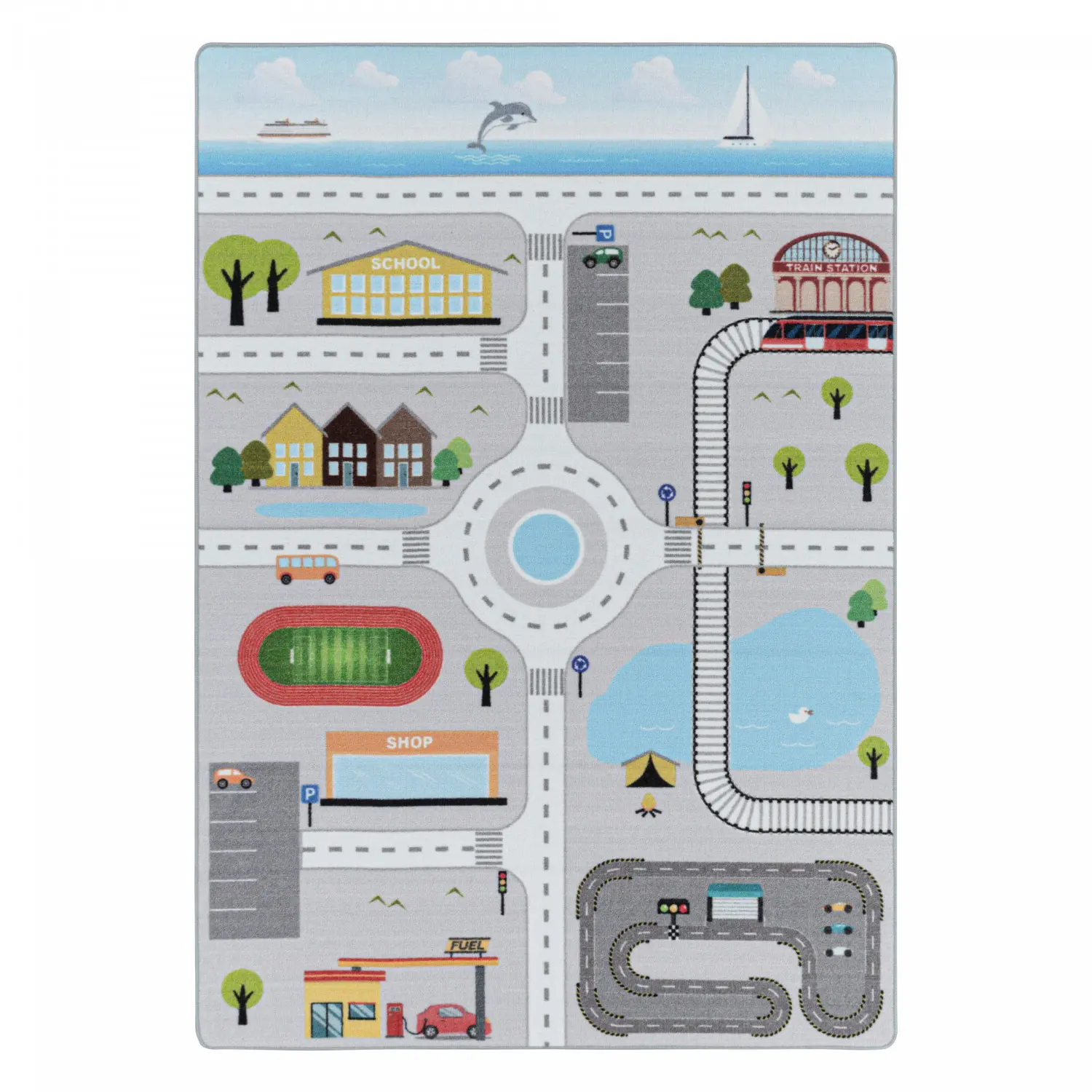 Ayyildiz, Dětský kusový koberec Play 2902 grey, 140x200, vícebarevná, dětský pokoj