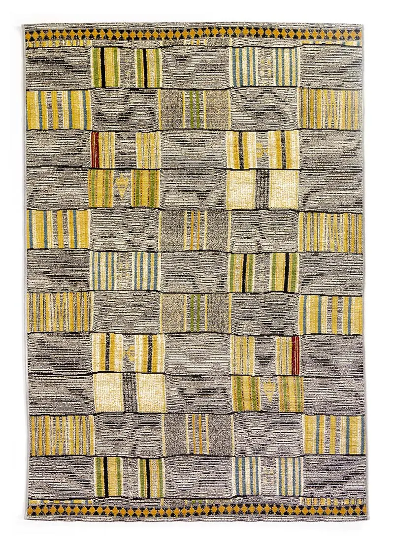Oriental Weavers, Kusový koberec Zoya 820 E – na ven i na doma, 80x165, žlutá, chodba / předsíň