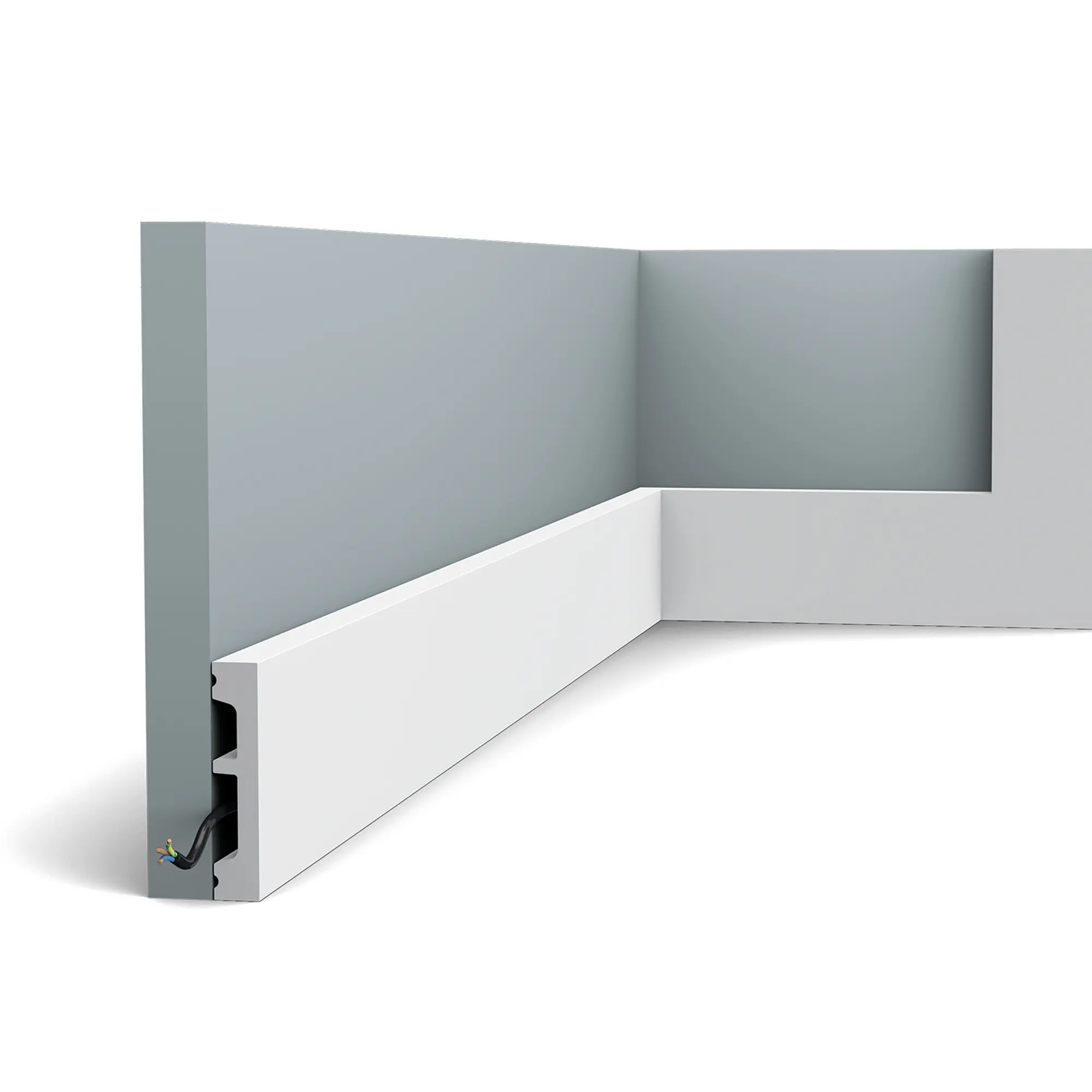 ORAC Decor, ORAC stropní, podlahová a lemovací lišta SX157 2 m, 2000x66x13 mm, bílá