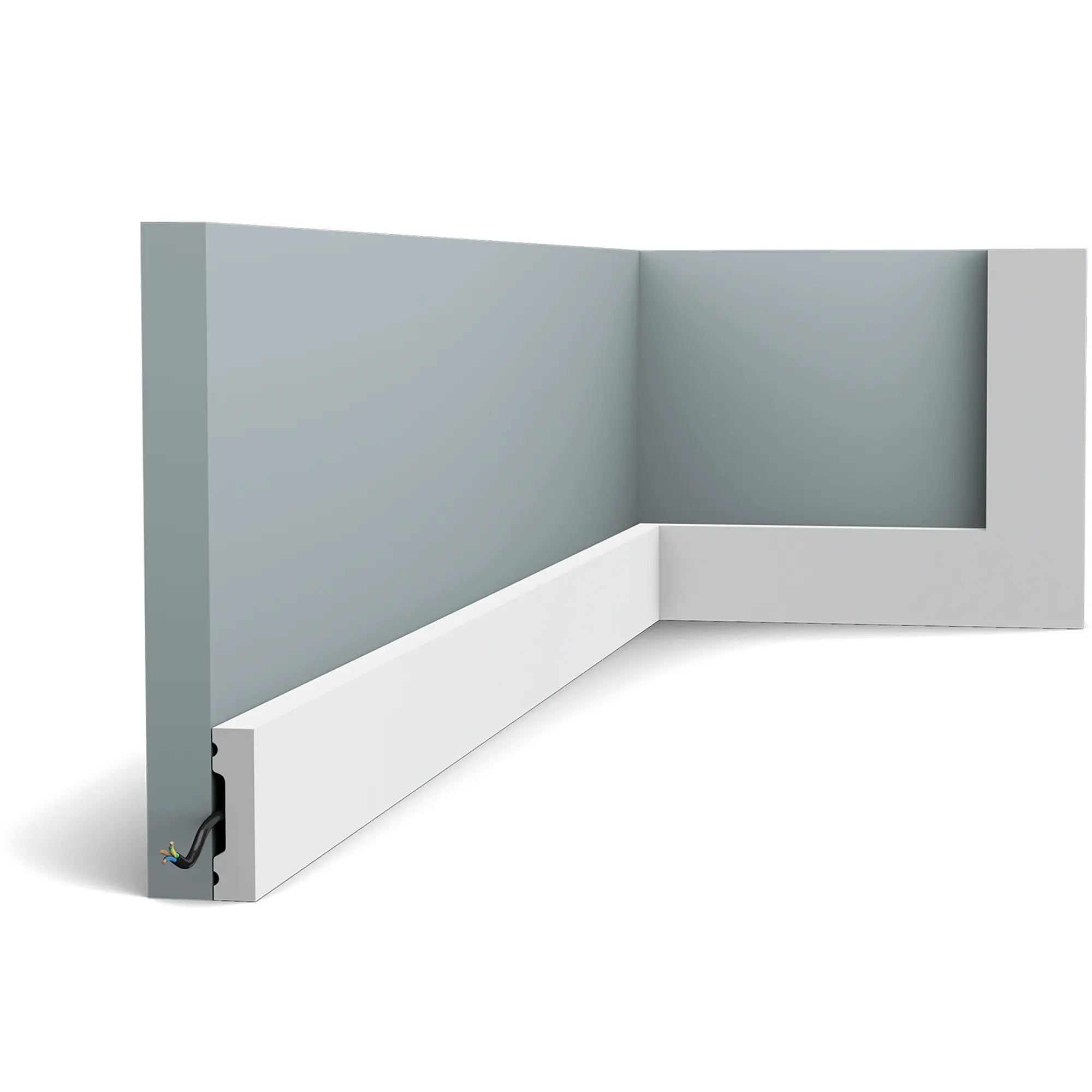 ORAC Decor, ORAC stropní, podlahová a lemovací lišta SX162 2 m, 2000x40x10 mm, bílá