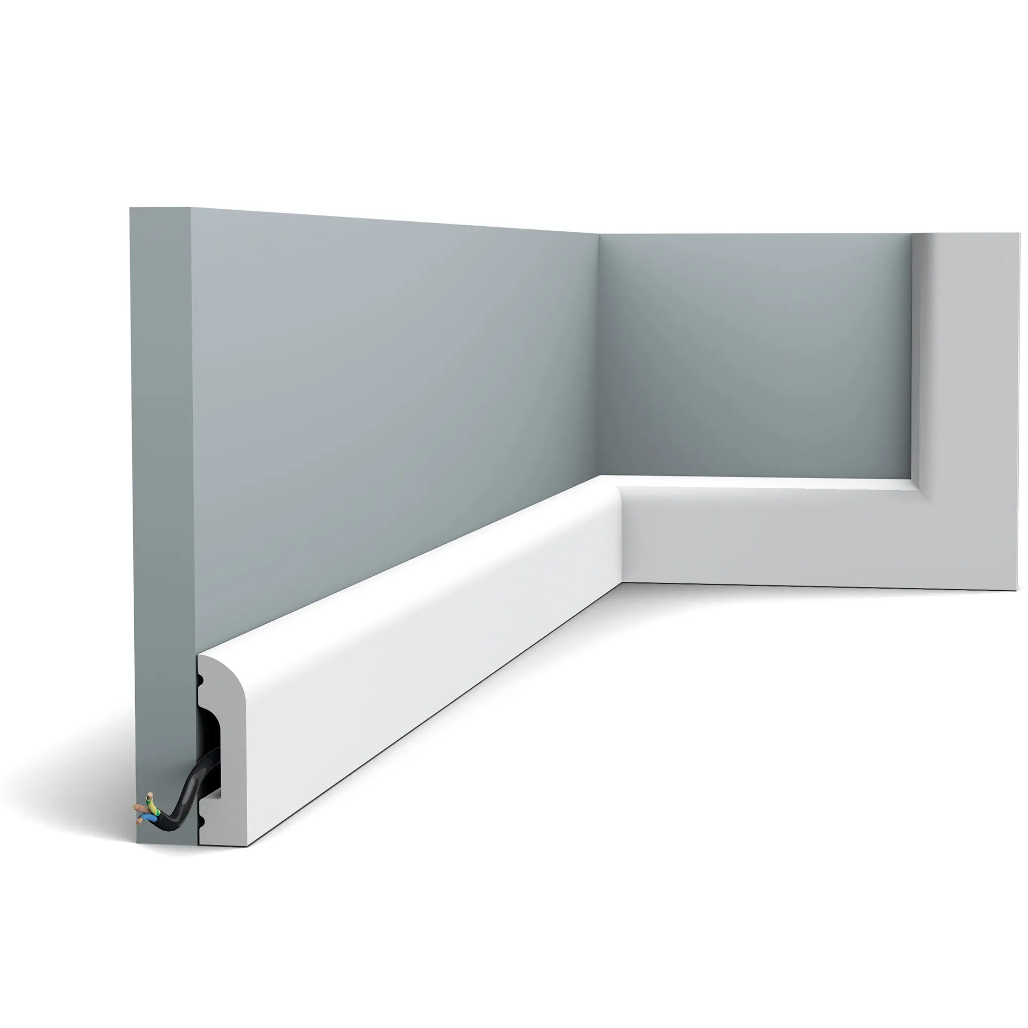 ORAC Decor, ORAC podlahová lišta SX182 2 m, 2000x50x13 mm, bílá