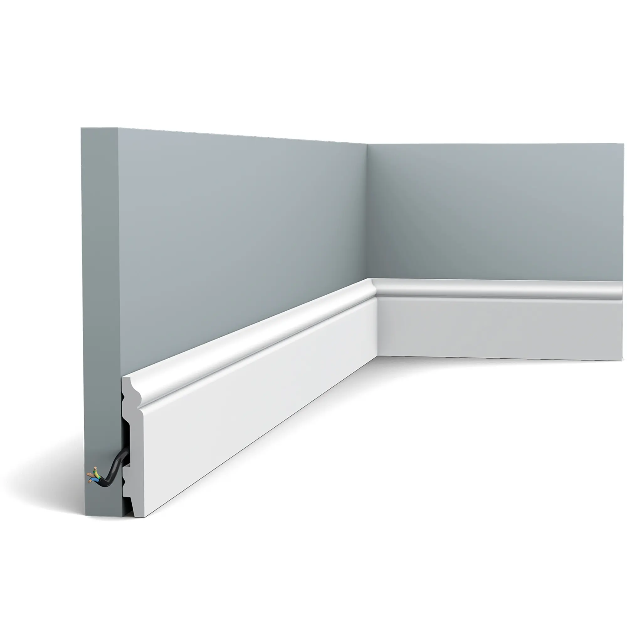 ORAC Decor, ORAC podlahová lišta SX165 2 m, 2000x69x11 mm, bílá