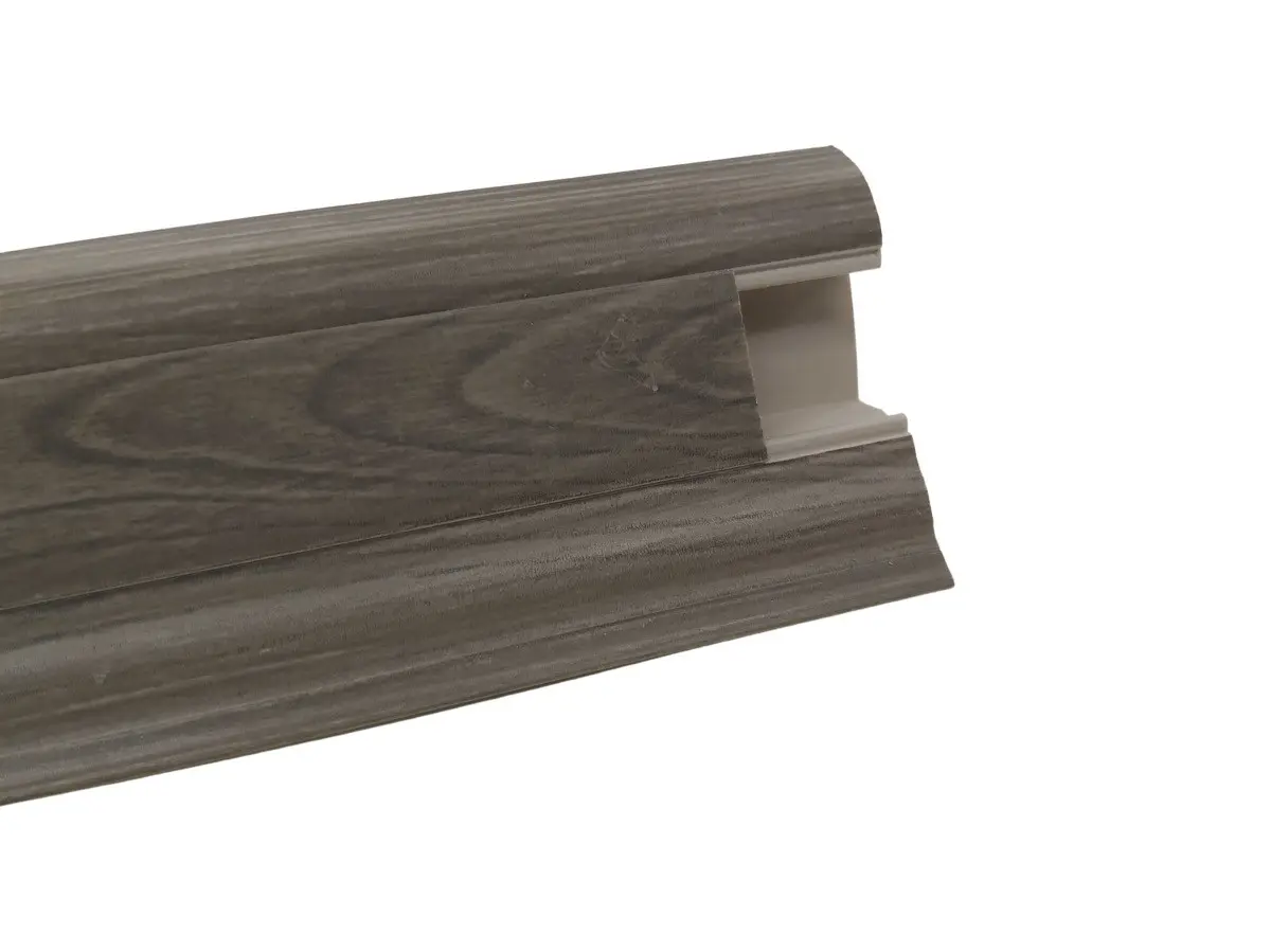 Döllken, Soklová podlahová lišta SLK50 W458 Dub negro 2,5 m, 2500x50x25 mm, šedá