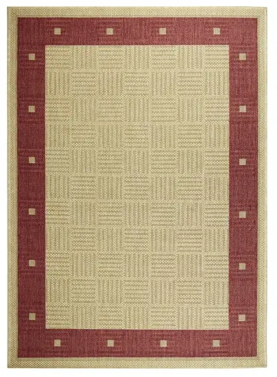 Oriental Weavers, Kusový koberec SISALO/DAWN 879/O44P (J84 Red) – na ven i na doma, 67x120, béžová, chodba / předsíň