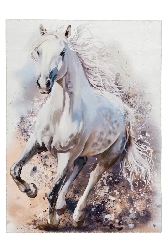 Obsession, Dětský kusový koberec Torino kids 235 WHITE HORSE, 80x120, bílá, dětský pokoj