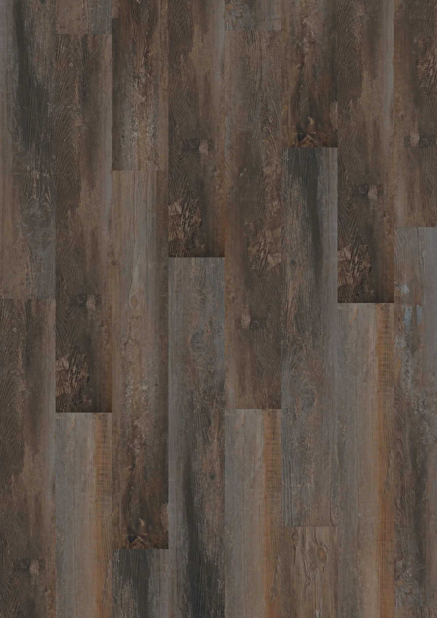Oneflor, Vinylová podlaha lepená ECO 55 068 Smoked Pine Brown - borovice, 1219,2 x 184,1 mm