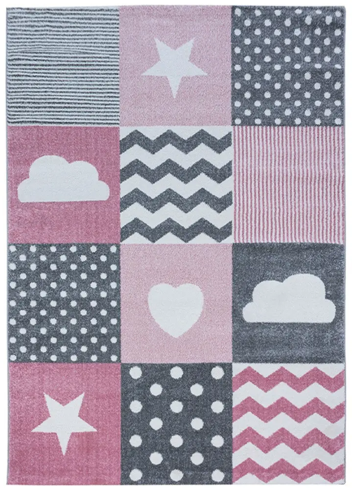 Ayyildiz, Dětský kusový koberec Kids 620 pink, 120x170, růžová, dětský pokoj