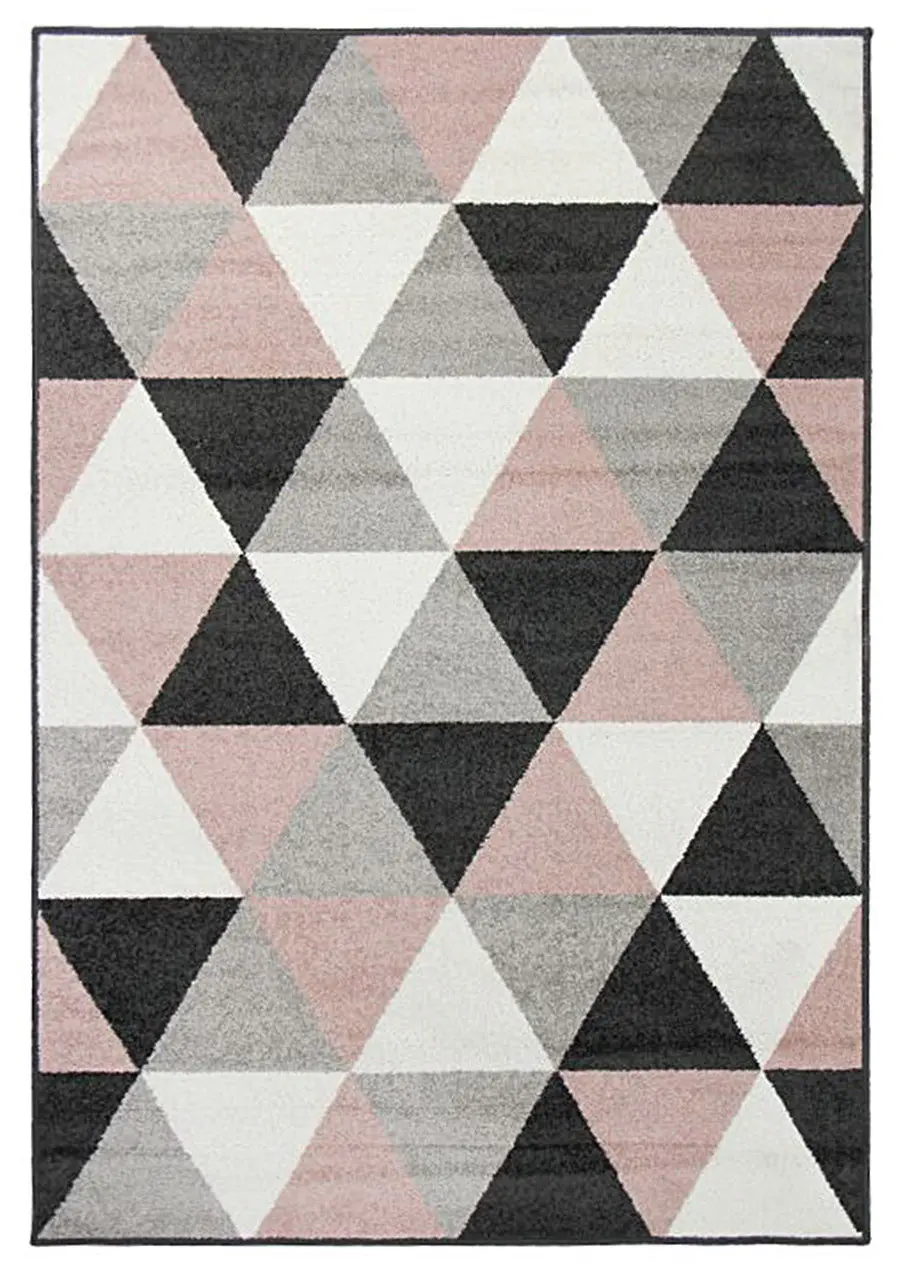 Oriental Weavers, Kusový koberec Lotto 523 HR5 X, 67x120, růžová, chodba / předsíň