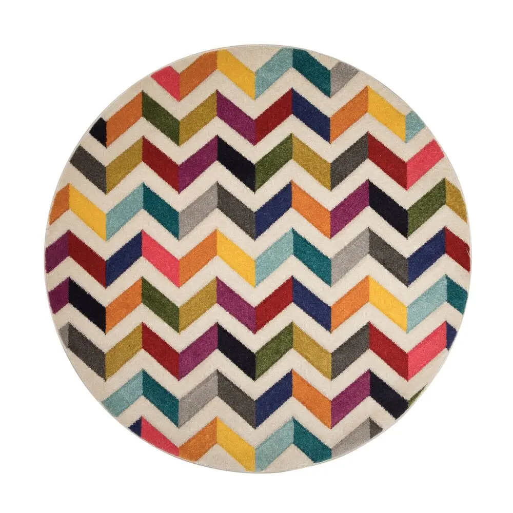 Flair Rugs, Kusový koberec Spectrum Bolero Multi kruh, 160x160 (průměr) kruh, vícebarevná, kancelář