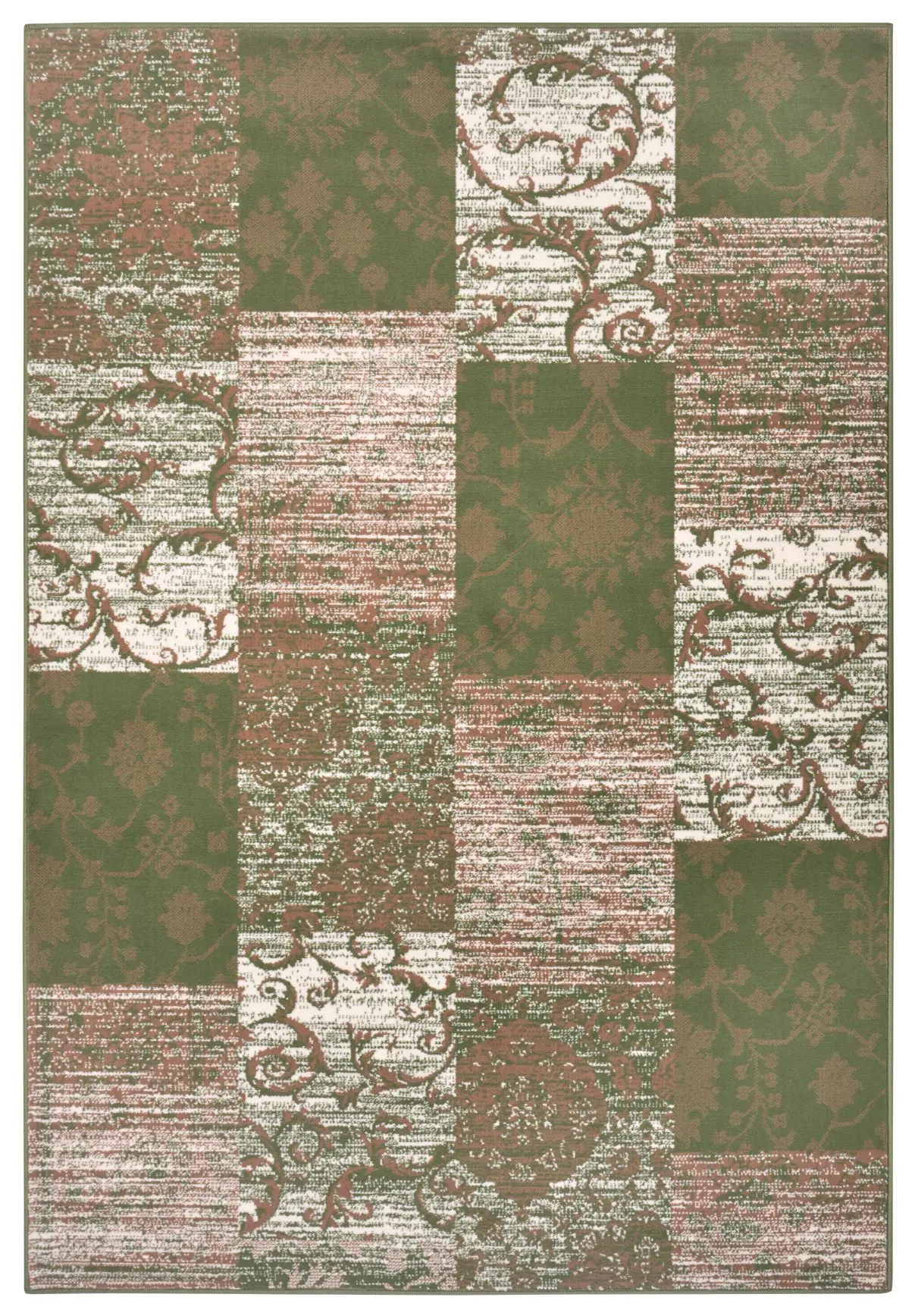 Hanse Home, Kusový koberec Gloria 105521 Green Creme, 160x230, zelená, chodba / předsíň