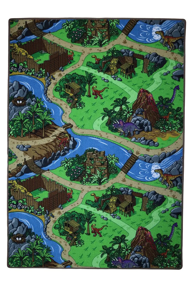 Vopi, Dětský kusový koberec Dino, 80x150, vícebarevná, dětský pokoj
