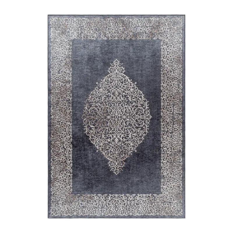 Ayyildiz, Kusový koberec Fiesta 4303 black, 80x250, černá, chodba / předsíň