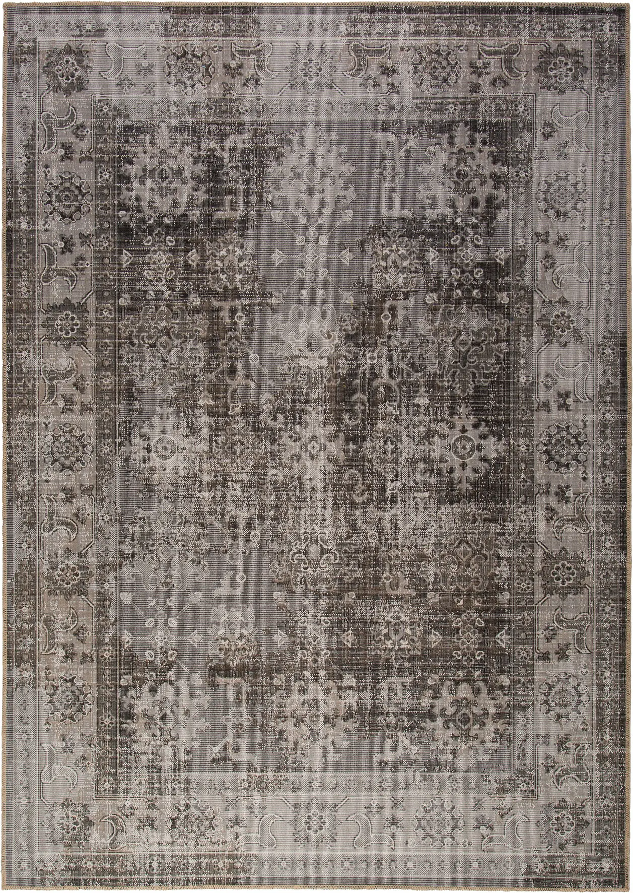 Obsession, DOPRODEJ: 120x170 cm Kusový koberec Tilas 244 Grey – na ven i na doma, 120x170, šedá, chodba / předsíň