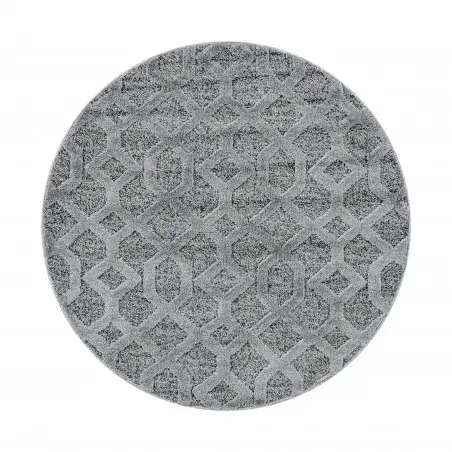 Ayyildiz, Kusový koberec Pisa 4702 Grey kruh, 80x80 (průměr) kruh, šedá, ložnice
