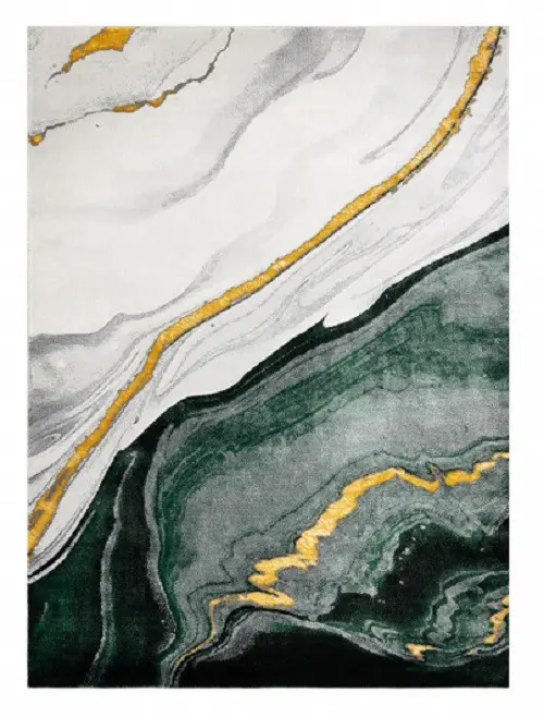 Dywany Łuszczów, Kusový koberec Emerald 1017 green and gold, 240x330, zelená, kancelář