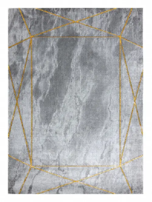 Dywany Łuszczów, Kusový koberec Emerald 1022 grey and gold, 80x150, šedá, chodba / předsíň