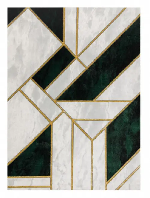 Dywany Łuszczów, Kusový koberec Emerald 1015 green and gold, 160x220, zelená, kancelář