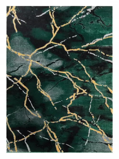 Dywany Łuszczów, Kusový koberec Emerald 1018 green and gold, 160x220, zelená, kancelář