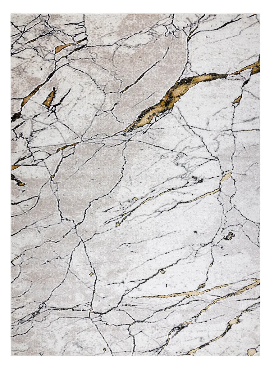 Kusový koberec Gloss 529A 53 3D mramor ivory/beige 140x190 cm
