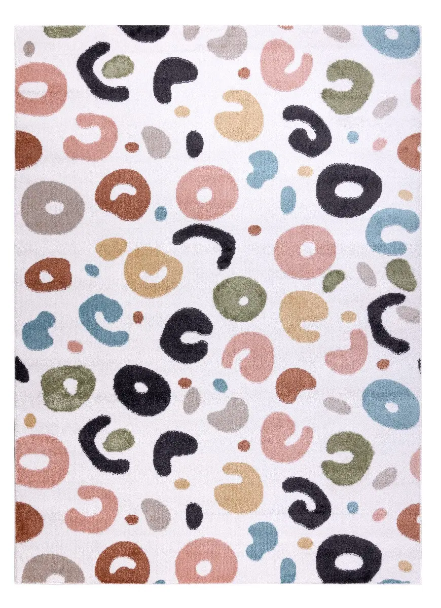 Dywany Łuszczów, Dětský kusový koberec Fun Spots cream, 180x270, vícebarevná, dětský pokoj