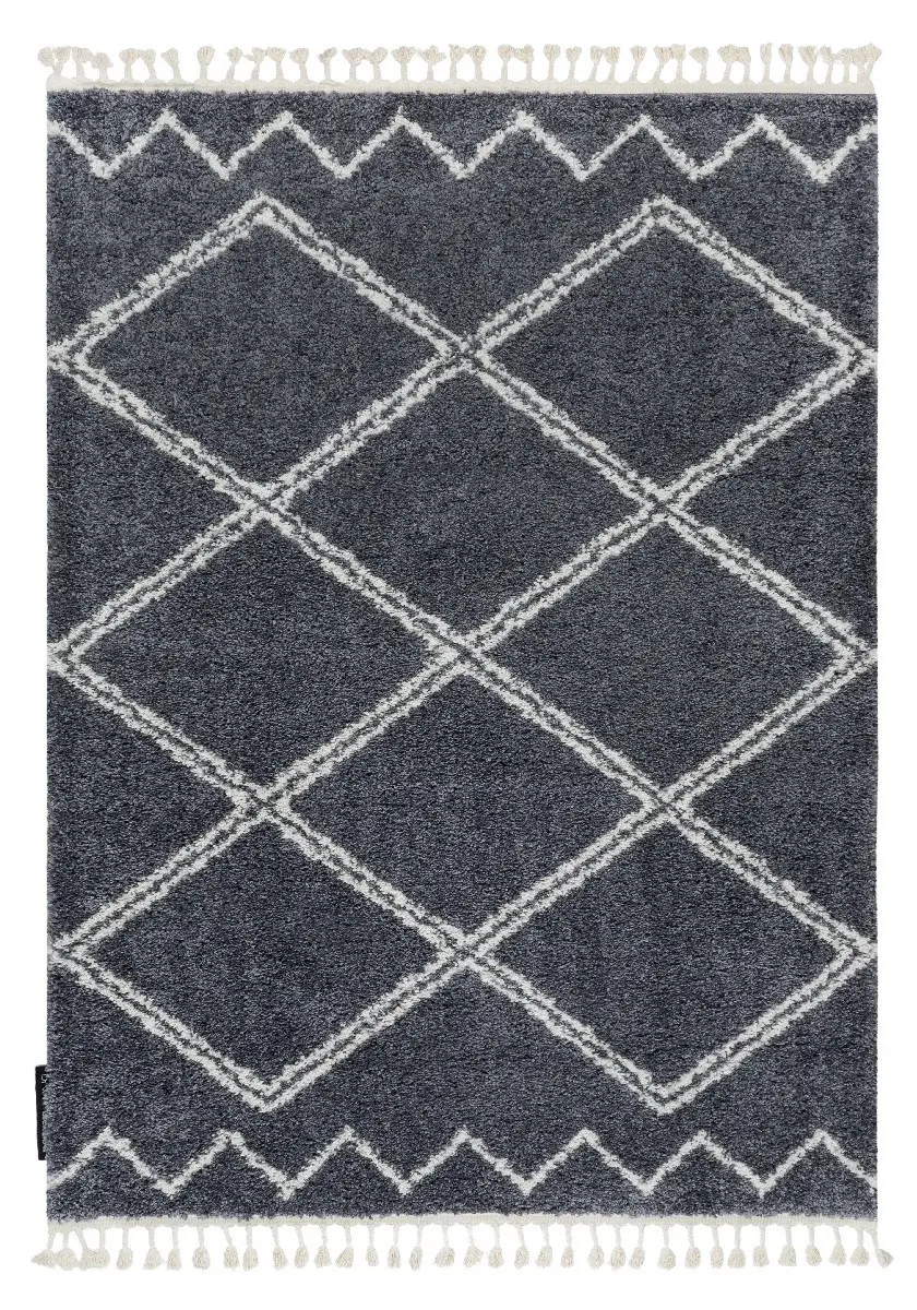 Dywany Łuszczów, Kusový koberec Berber Asila B5970 grey and white, 160x220, šedá, obývací pokoj