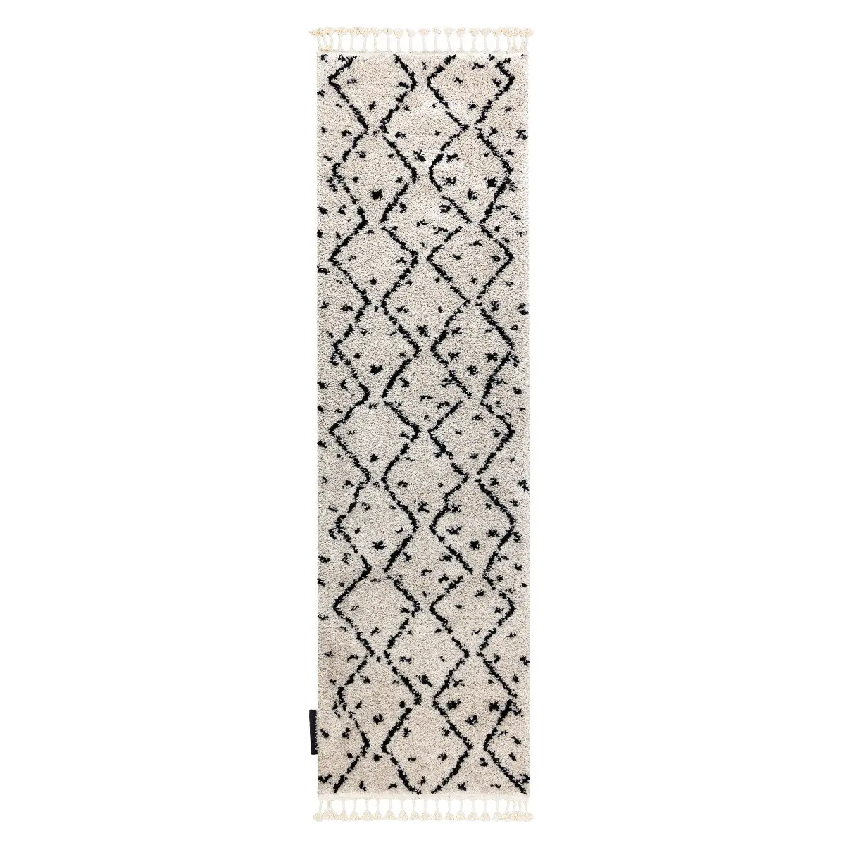 Dywany Łuszczów, Běhoun Berber Tetuan B751 cream, 80x300, bílá, obývací pokoj