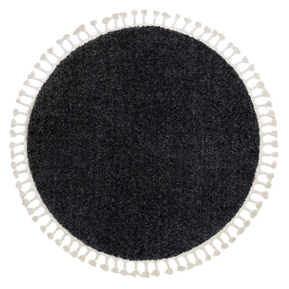 Dywany Łuszczów, Kusový koberec Berber 9000 grey kruh, 120x120 (průměr) kruh, šedá, obývací pokoj