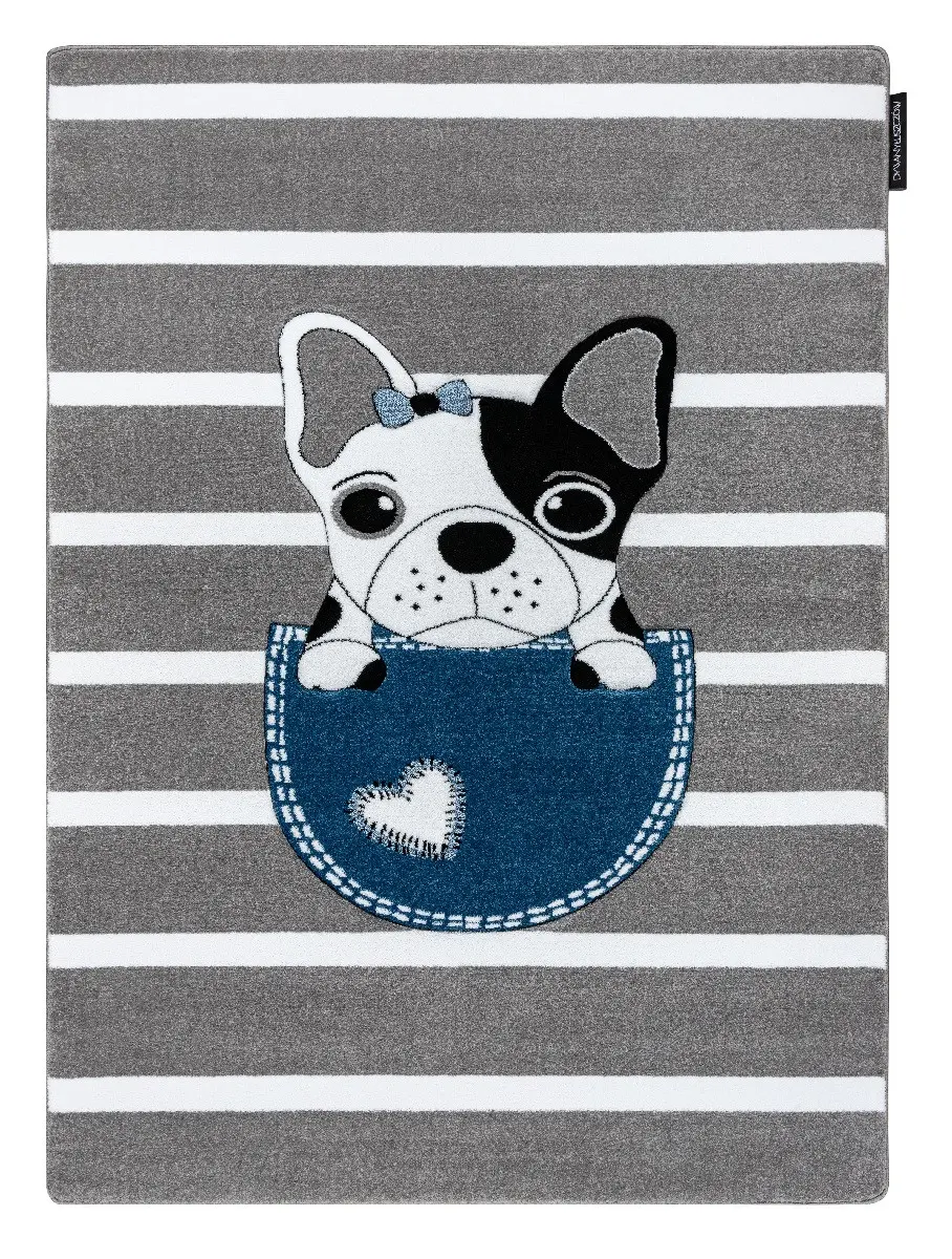 Dywany Łuszczów, Dětský kusový koberec Petit Bulldog grey, 160x220, šedá, dětský pokoj