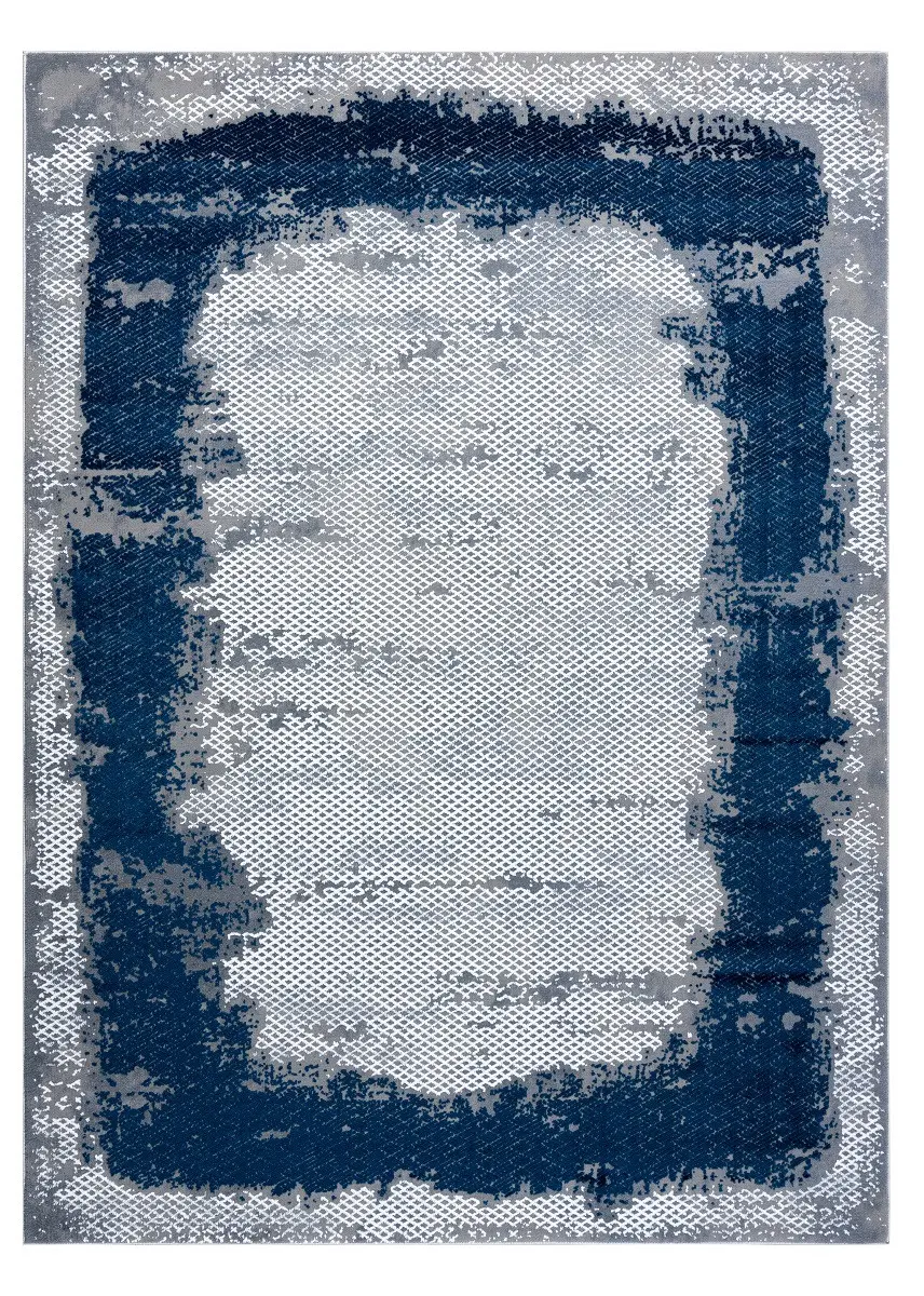 Dywany Łuszczów, Kusový koberec Core A004 Frame blue/grey,