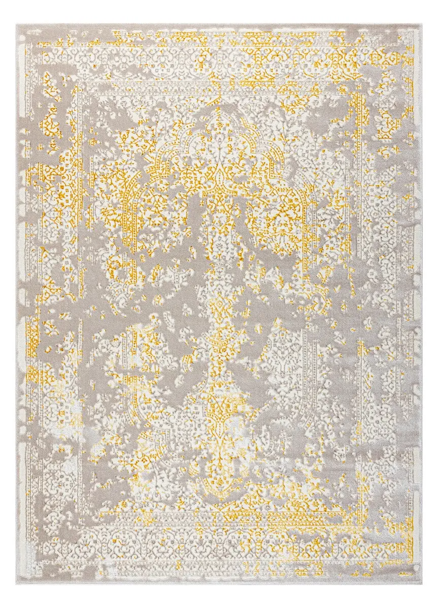 Dywany Łuszczów, Kusový koberec Core 3807 Ornament Vintage beige/gold, 160x220, žlutá, chodba / předsíň