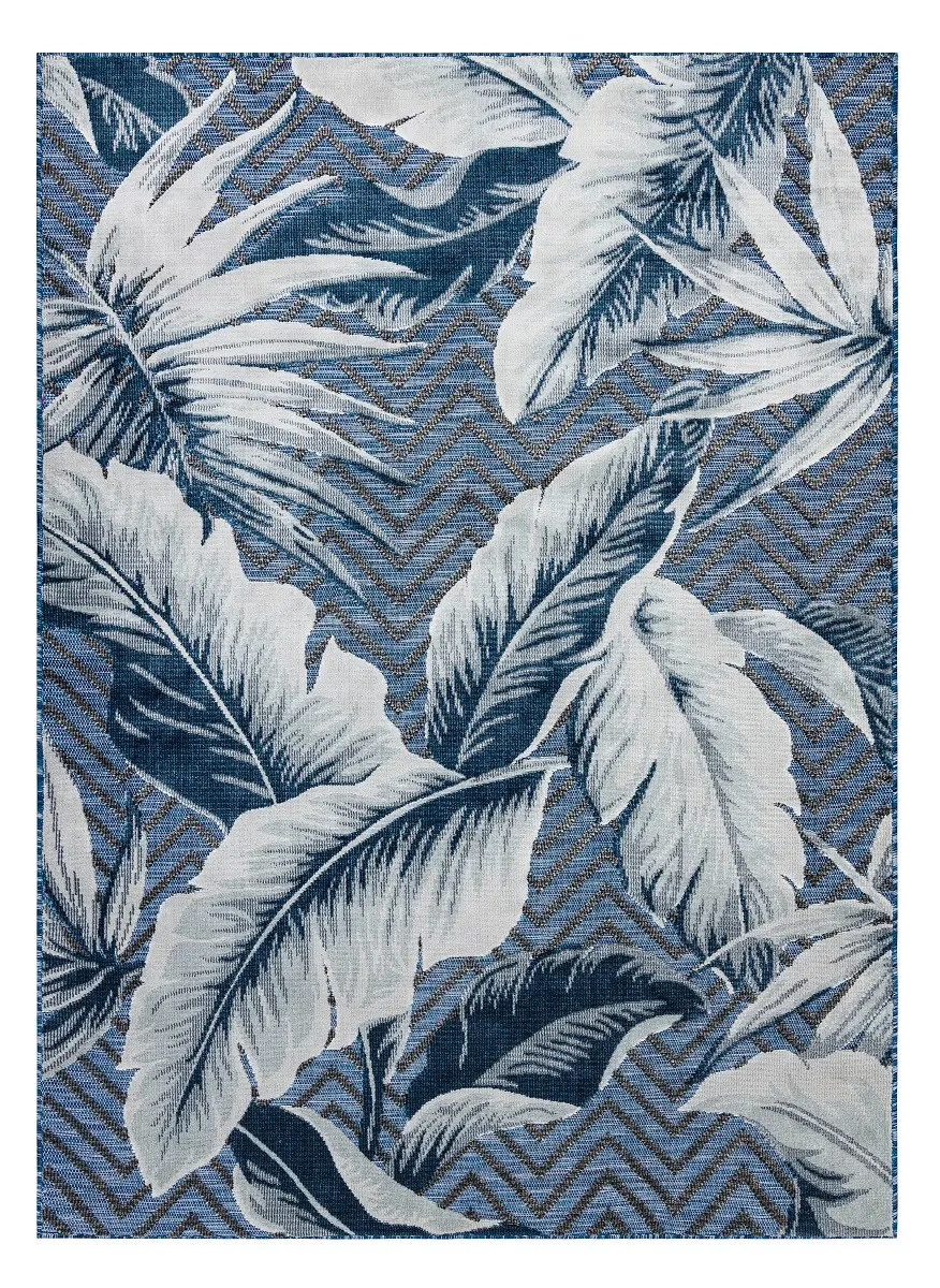 Dywany Łuszczów, Kusový koberec Botanic 65242 Feathers navy – na ven i na doma,