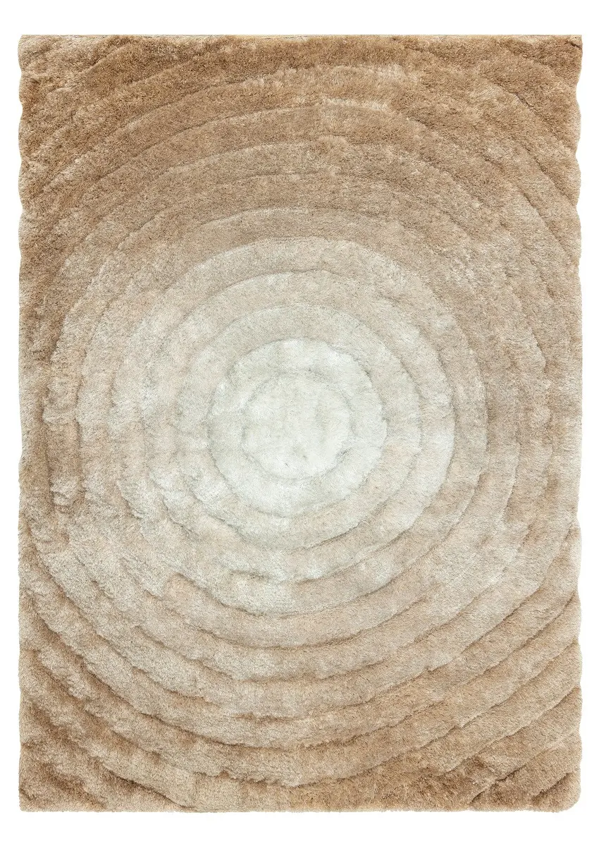 Dywany Łuszczów, Kusový koberec Flim 008-B1 Circles beige, 120x160, béžová, ložnice
