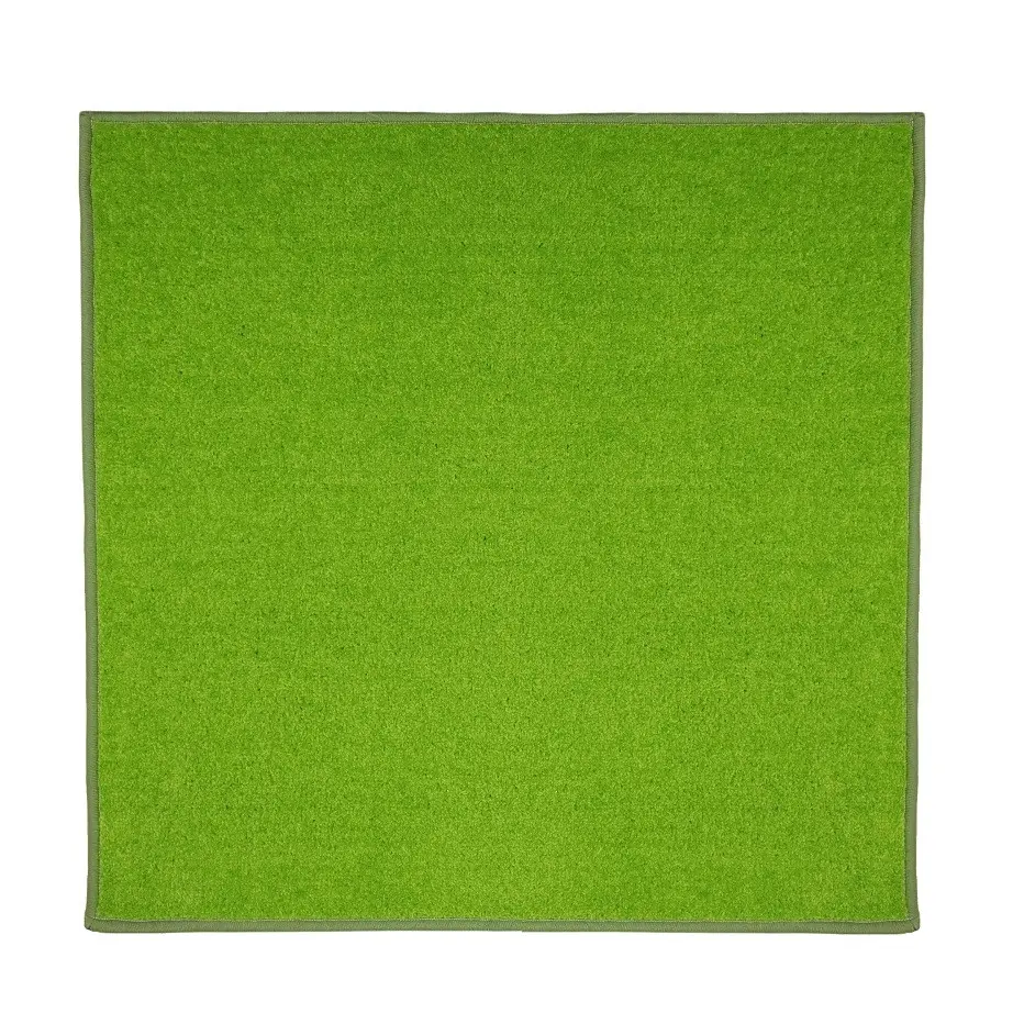 Vopi, Kusový koberec Eton zelený 41 čtverec, 100x100, zelená, ložnice