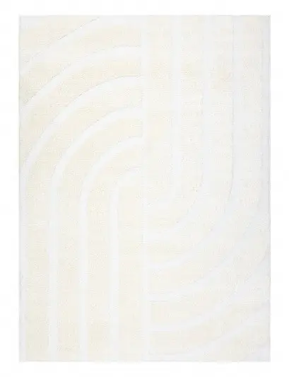 Dywany Łuszczów, Kusový koberec Mode 8631 geometric cream, 140x190, bílá, kancelář