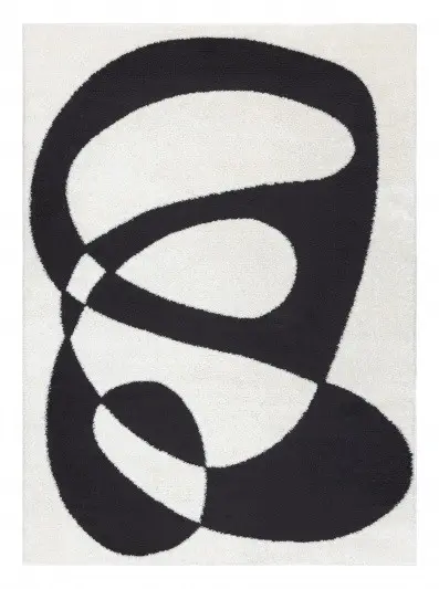 Dywany Łuszczów, Kusový koberec Mode 8531 abstract cream/black, 240x330, bílá, černobílá, kancelář
