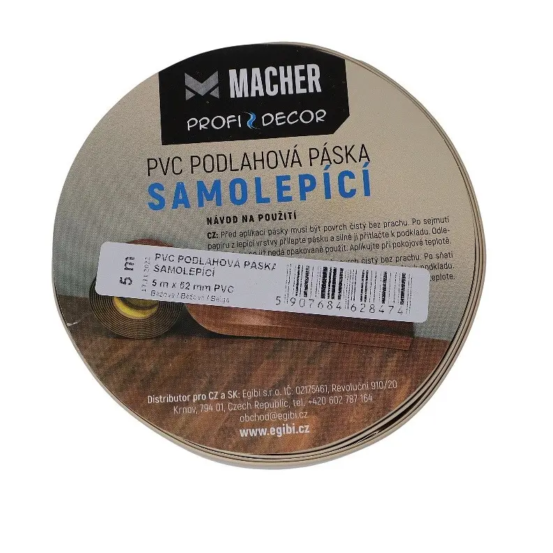 Macher, PVC podlahová páska SAMOLEPÍCÍ béžová, délka: 5 m, béžová