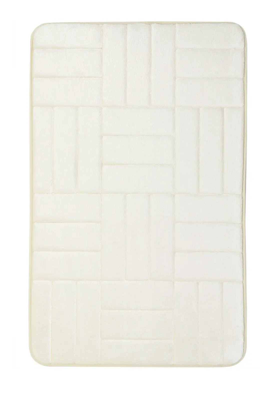 BO-MA, Protiskluzová koupelnová předložka 3D 667 cream, 50x80, bílá, koupelna