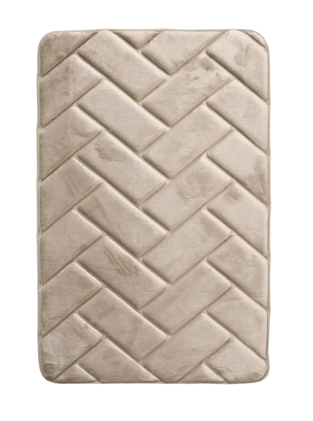 BO-MA, Protiskluzová koupelnová předložka 3D 7288 beige, 40x50, béžová, koupelna