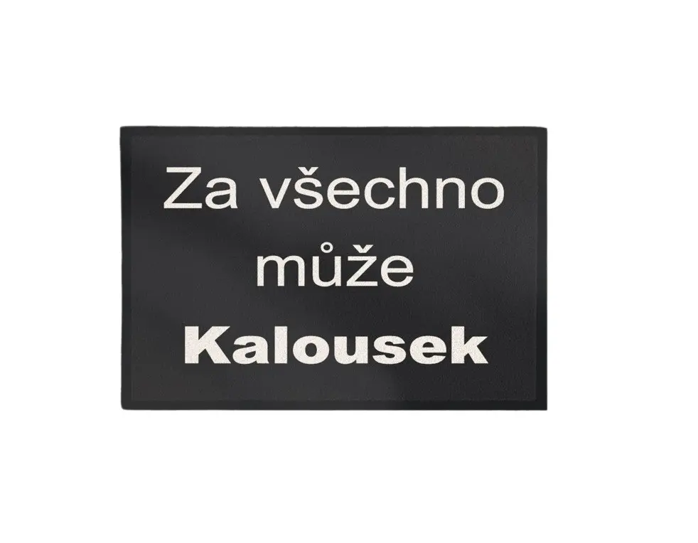 GDmats, Rohožka Kalousek 40x60 cm - na ven i na doma, 40x60, černá