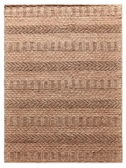 Diamond Carpets India, Ručně vázaný kusový koberec Louve DESP P91 Dust Natural, 240x300, hnědá, chodba / předsíň