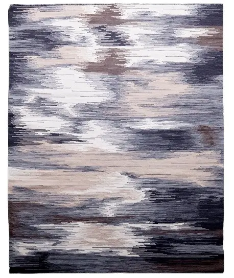 Diamond Carpets India, Ručně vázaný kusový koberec Apollo DESP P92 Charcoal, 160x230, šedá, chodba / předsíň