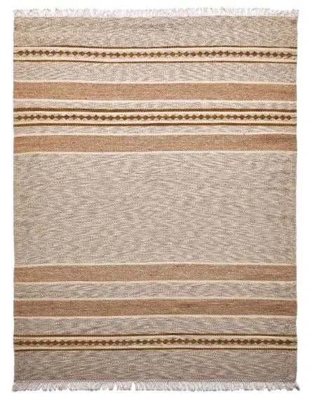 Diamond Carpets India, Ručně vázaný kusový koberec Wild West DESP HL62 Natural Brown, 80x150, hnědá, chodba / předsíň