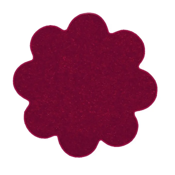 Vopi, Kusový koberec Eton vínově červený květina, 120x120 kytka, červená, ložnice
