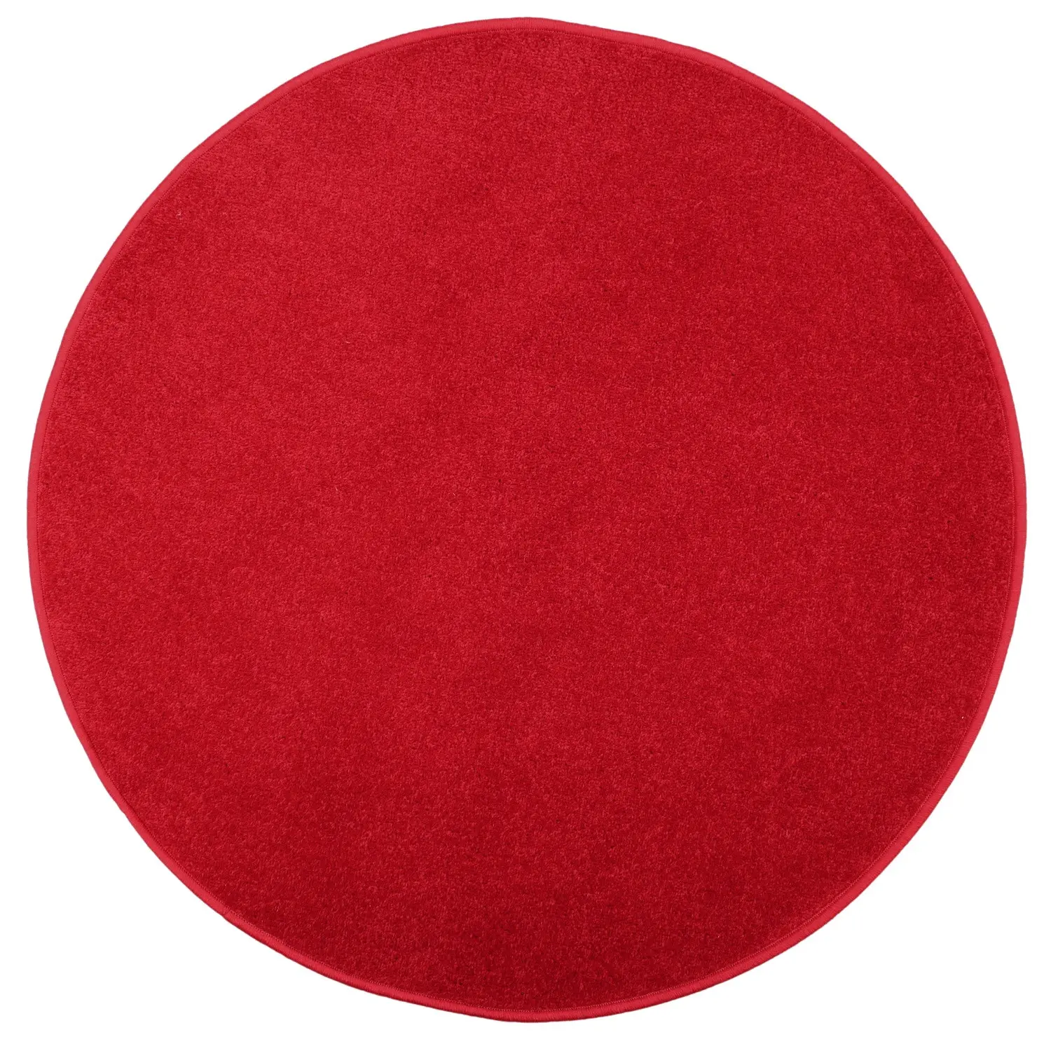 Spoltex, Kusový koberec Eton červený 15 kruh, 250x250 (průměr) kruh, červená, ložnice