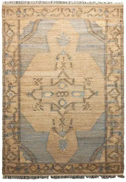 Diamond Carpets India, Ručně vázaný kusový koberec Agra Mahal DE 2284 Multi Colour, 200x290, béžová, modrá, chodba / předsíň