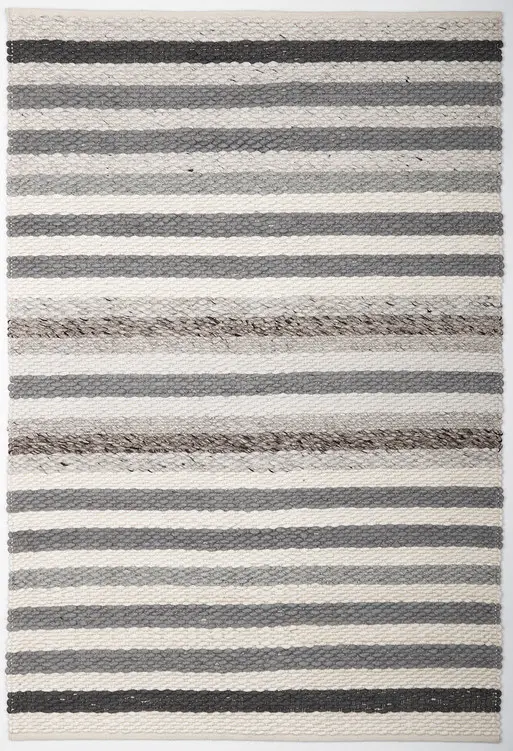 Diamond Carpets India, Ručně vázaný kusový koberec MCK Strop DE 2263 Pastel Brown Mix, 300x400, černobílá, ložnice