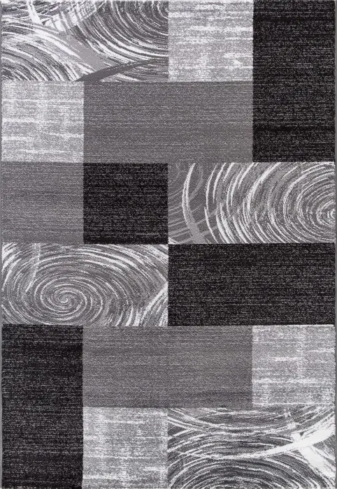 Ayyildiz, Kusový koberec Parma 9220 black, 120x170, šedá, chodba / předsíň