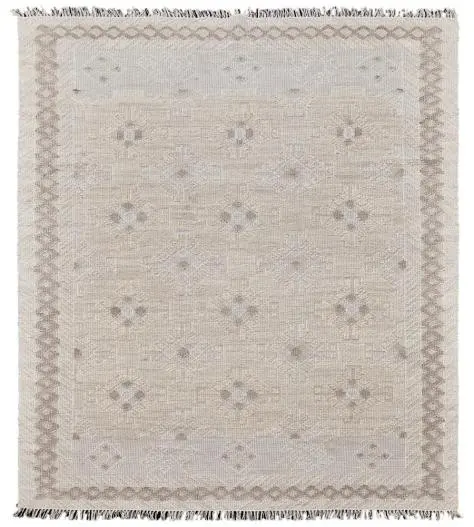 Diamond Carpets India, Ručně vázaný kusový koberec Anantara DESP P71 White Mix, 160x230, béžová, ložnice
